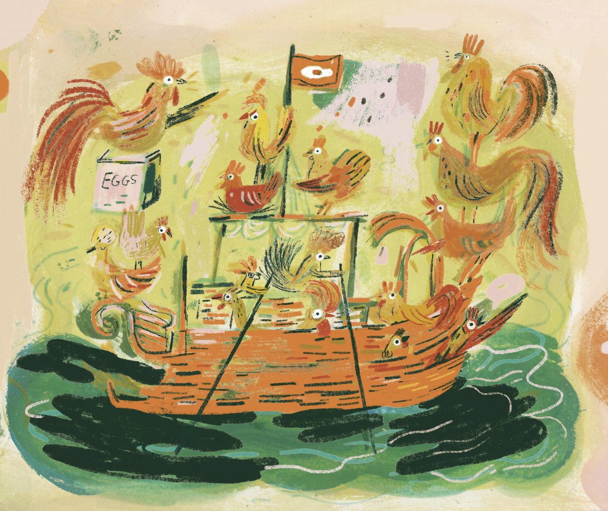 The Bright Agency (@_bright_agency) on Twitter photo Chickens at sea, what a sight indeed
Illustration by #BrightArtist <a href="/LivBargman/">LivBargman</a>
Represented by #BrightAgent <a href="/Freddie_Dawson/">Freddie Dawson</a> Chickens at sea, what a sight indeed
Illustration by #BrightArtist <a href="/LivBargman/">LivBargman</a>
Represented by #BrightAgent <a href="/Freddie_Dawson/">Freddie Dawson</a>