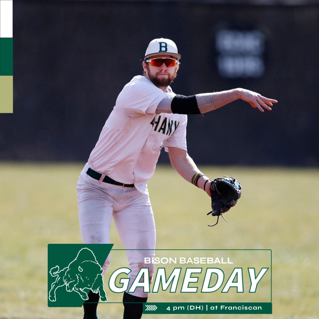 A beautiful day to play 2️⃣! ⚾

🆚: Franciscan 
📍: Steubenville, Ohio 
⌚: 4pm (DH) 
📊: bit.ly/3ttVV9J

#RollBison | #BisonNation | #pacbaseball