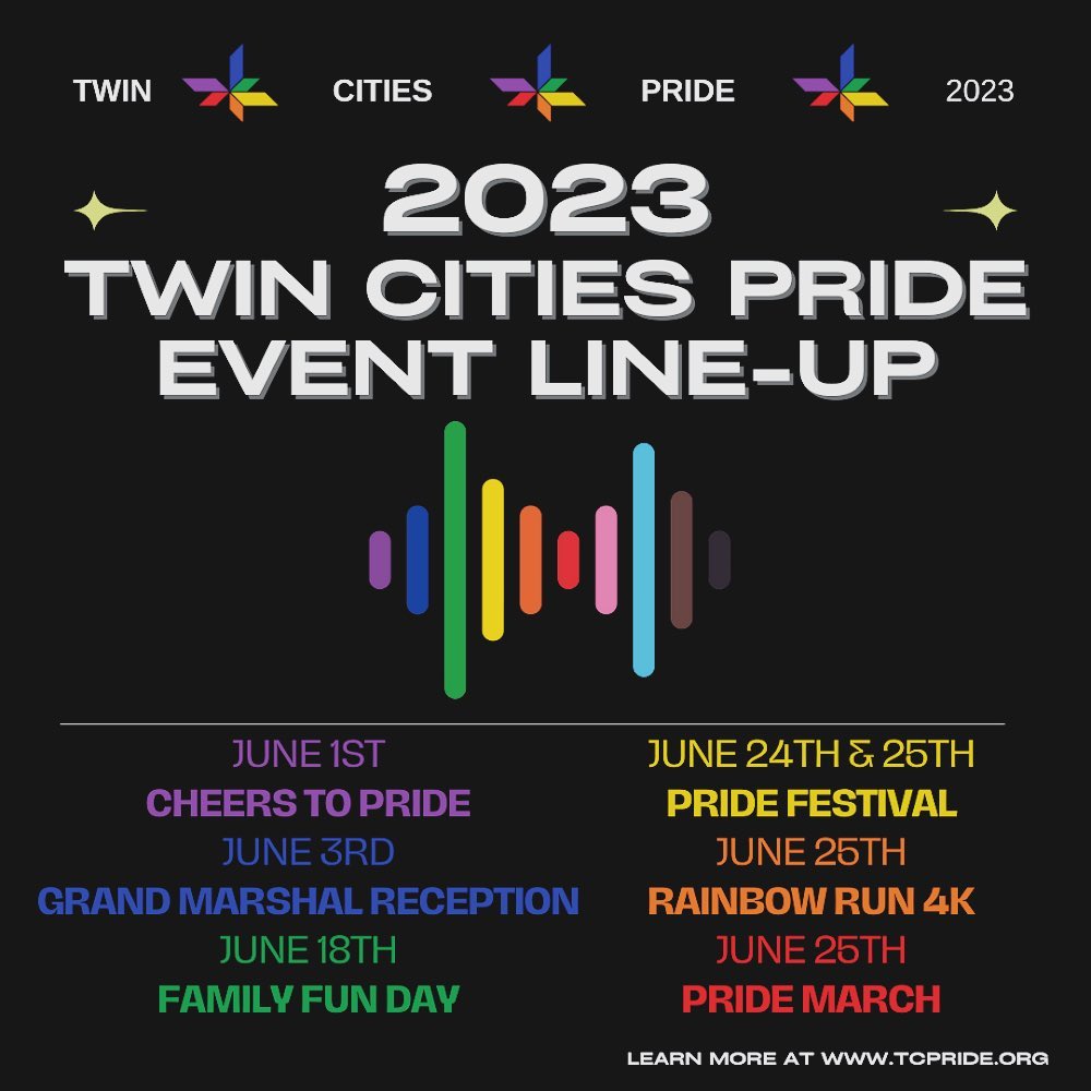 We are nearing the start of the Twin Cities Pride Festival but we have so many great events planned for you throughout June!

What are you the most excited for?