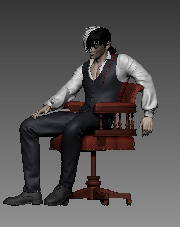 reebii1205's tweet photo. yeah, I can't do texture and render, my laptop will explore for sure. so here is a cheap polypaint version https://t.co/9NQt35lpHw
