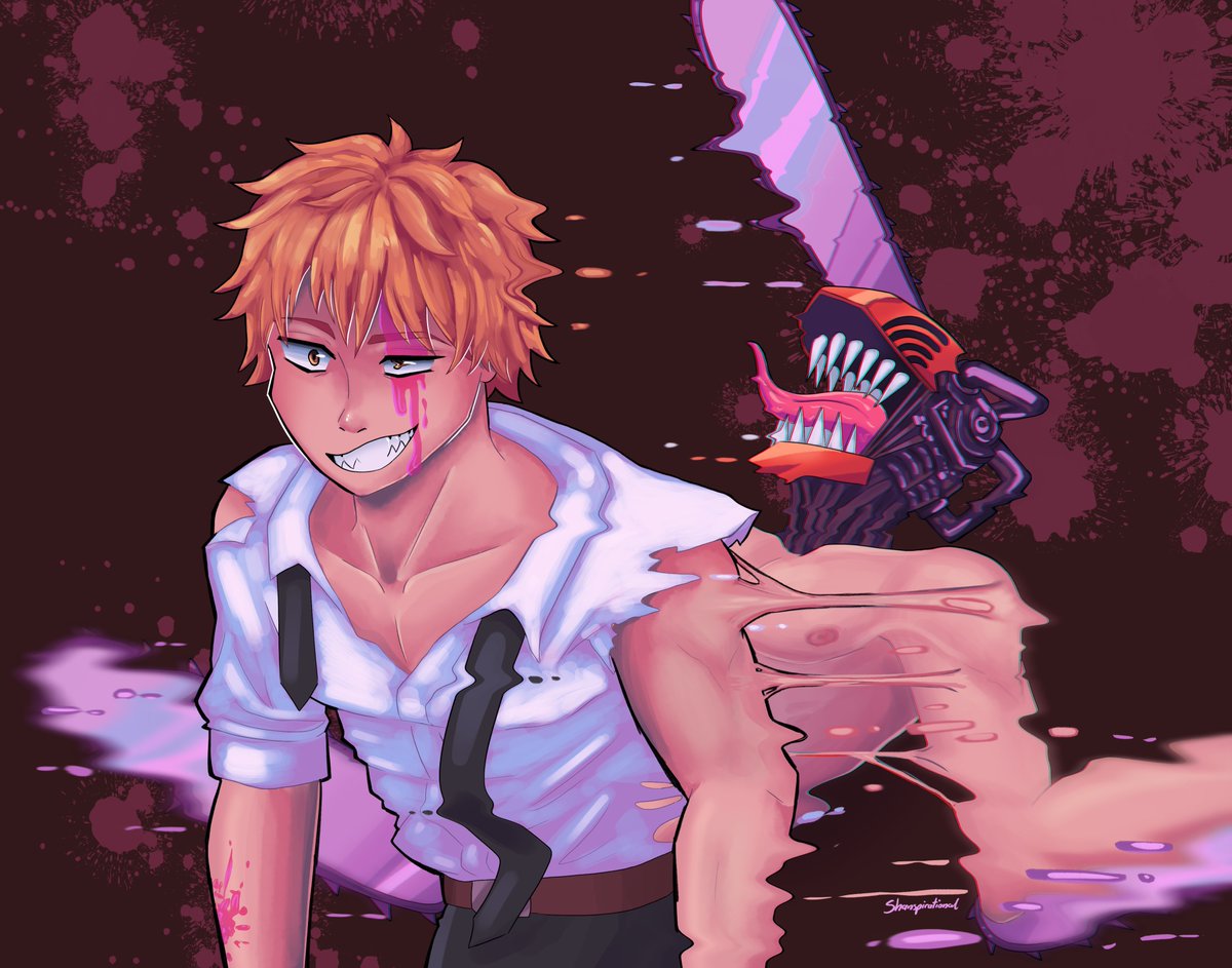 shanspirational's tweet photo. Chainsaw Man drawing I spent 7+ hours on 
#denji #csm https://t.co/KETLUk3MOp