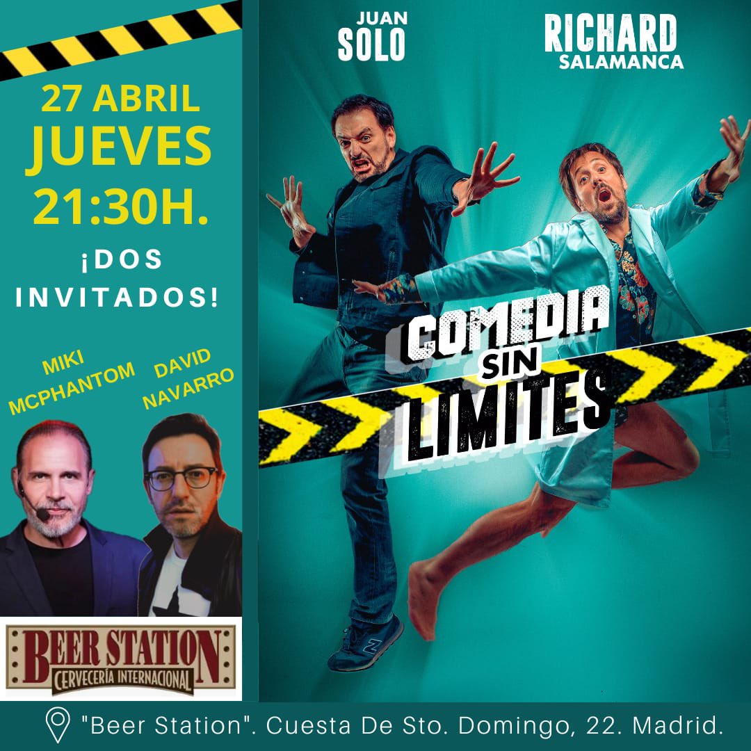Richard_onfire's tweet photo. 🌞 Mañana se alinean los astros. ☄️
           🎙️#Comediasinlimites🎙️
🤹‍♀️@juansolocomico @MikyMcPhantom @_DavidNavarro_ y quien suscribe 🤹‍♀️
                      ⏰ 21:30 h ⏰
            🪡 @BeerStationMad 🧵
🎟️ https://t.co/Gb7M0pw5cX https://t.co/VA2cCSMMMP