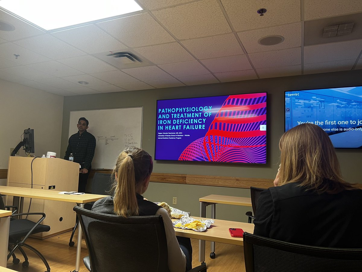 Excellent presentation discussing Iron deficiency in heart failure by our visiting resident <a href="/RaSeech22/">Rajeev Seecheran, MD, MHA</a>