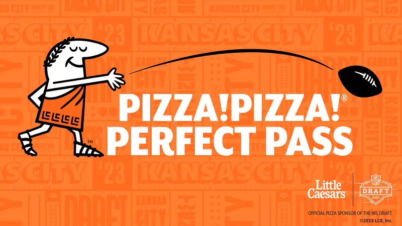 #NFL Fans: Come challenge me at the NFL Draft Experience on Thursday 4/27 at 4:30pm. Little Caesars® Pizza!Pizza!® Perfect Pass challenge is on! #NFLDraft #PizzaPizza 🍕🏈