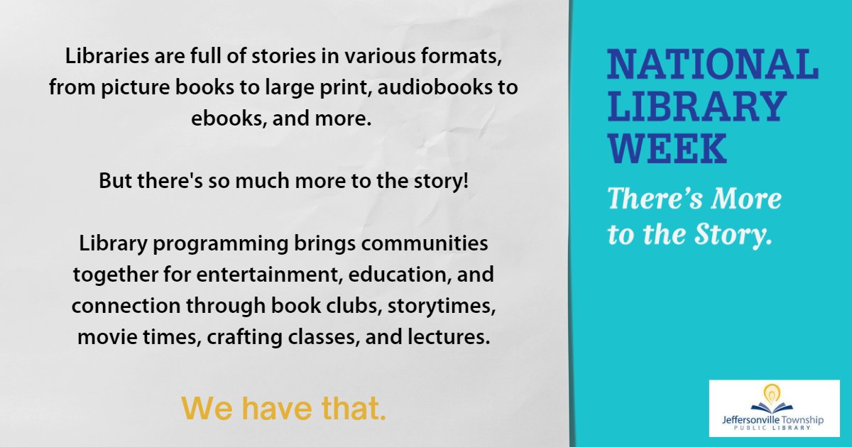 Jeffersonville Township Public Library tweet media