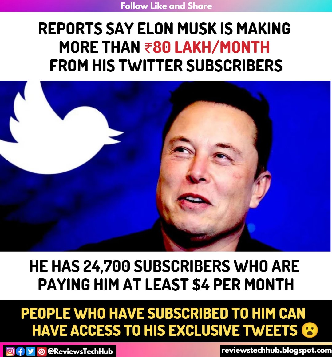 ReviewsTechHub's tweet photo. Elon Musk
#reviewstechhub
.
.
Don't forget to Like Follow And Share
.
.
Tags:-
#technology #tech #techupdate #technews #news #reports #Twitter  #ElonMusk  #elonmuskquotes #Tweets https://t.co/VJpATNdSdR