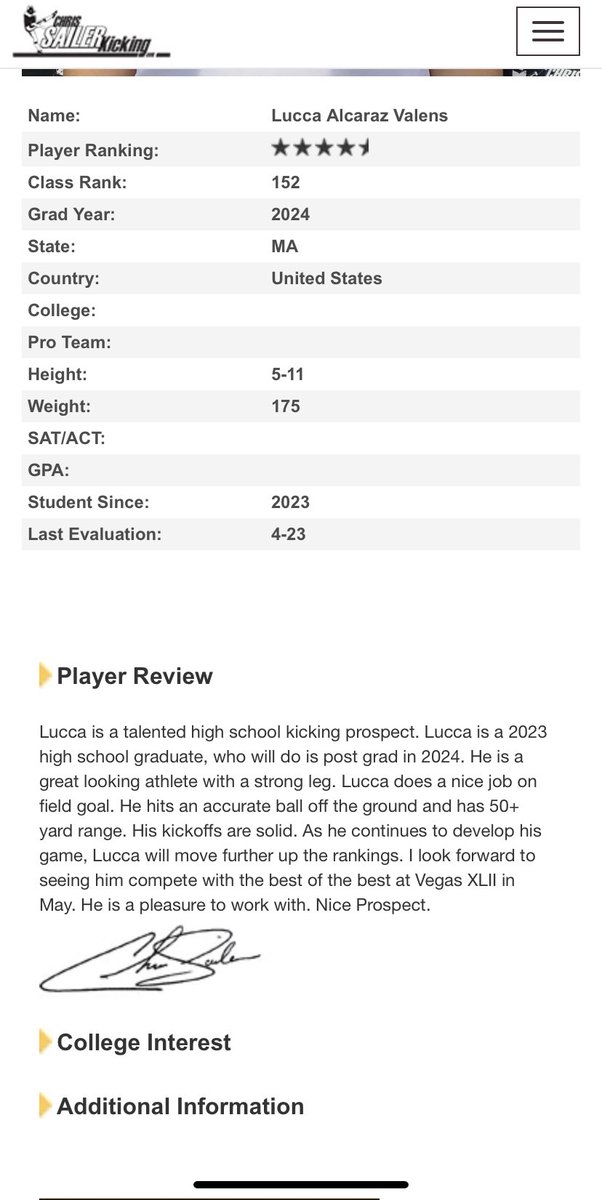 After a great camp with <a href="/Chris_Sailer/">Chris Sailer Kicking</a> I am happy to say i am a 4.5 ⭐️ Kicker!!