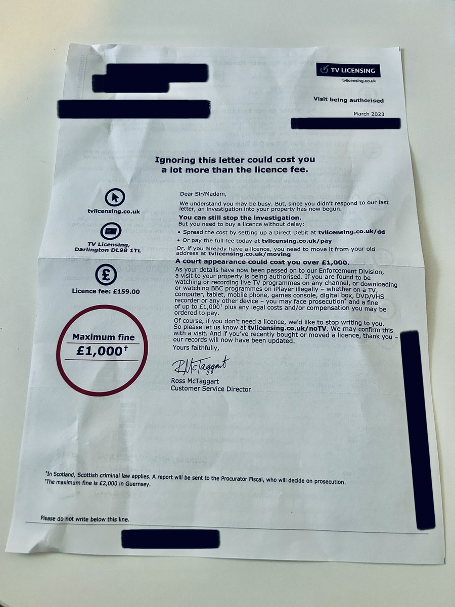 TV Licensing Letter Log (@tvlicensinguk) on Twitter photo 