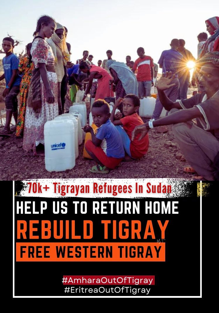 Conflict in Sudan  will cut off the entire country from all humanitarian services to the people of #Sudan along with 70K+ of Tigrayan refugees in🇸🇩.IC don’t forget about the refugee in Sudan.
📌#TigrayGenocide
@Refugees @FilippoGrand
@ICRC @PMaurerICRC @WFP @UNmigration @IOMchief