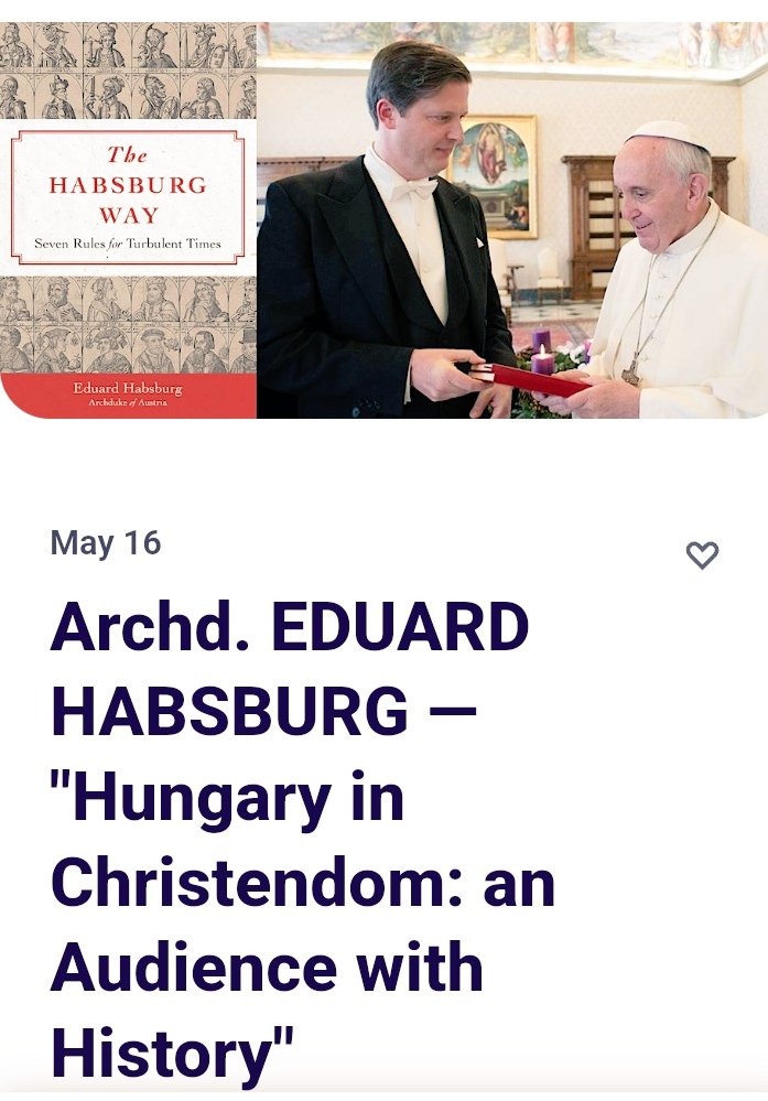 Eduard Habsburg on Twitter "🇬🇧 Early headsup to friends & followers