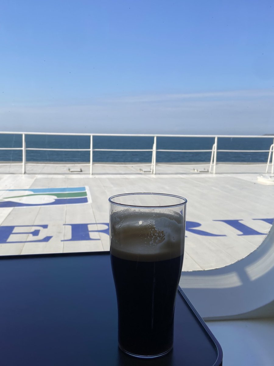 On the boat heading to Ireland for 5 days. #Irishferries would be rude not to have 1 or 2 @GuinnessIreland @TourismIreland