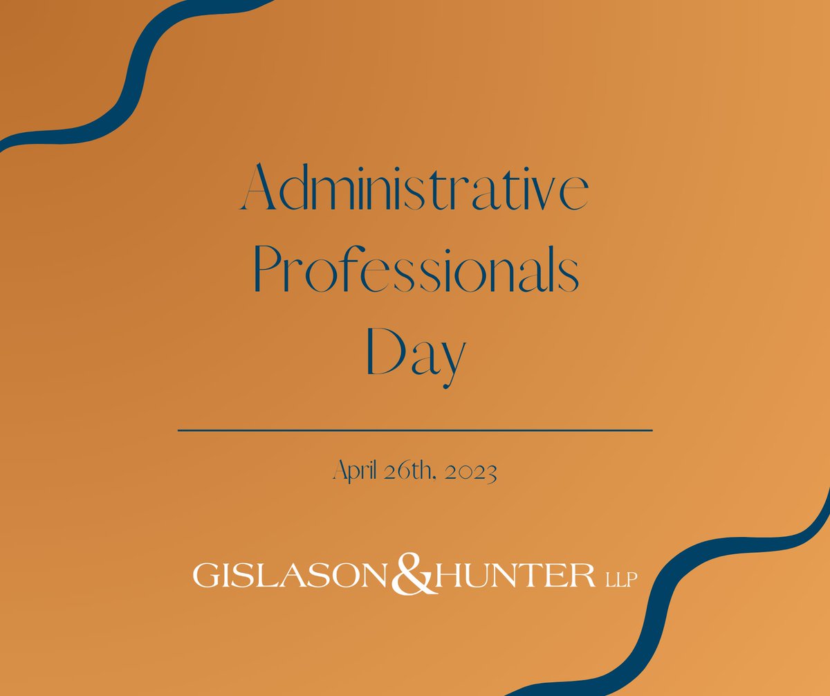 Gislason_Hunter's tweet photo. For the past 71 years, Administrative Professionals Day recognizes and celebrates the work of secretaries, administrative assistants, executive assistants, personal assistants, receptionists, and other administrative support professionals for their contributions to the workplace. https://t.co/ee7FZvzG5U