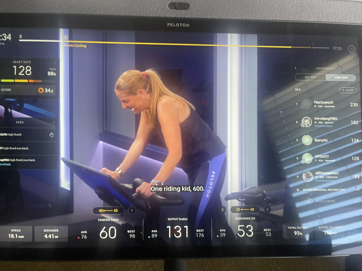 dadsgamereview's tweet photo. Hey kids! After 6 months and a 60lb weight gain, this dad is finally on the road to weight loss…. Thanks @DaedraSlayer4!!
Oh and this peloton instructor HAS to be a machine!!! #sostrong #doesntstop Jenn Sherman https://t.co/TXIAOLideD