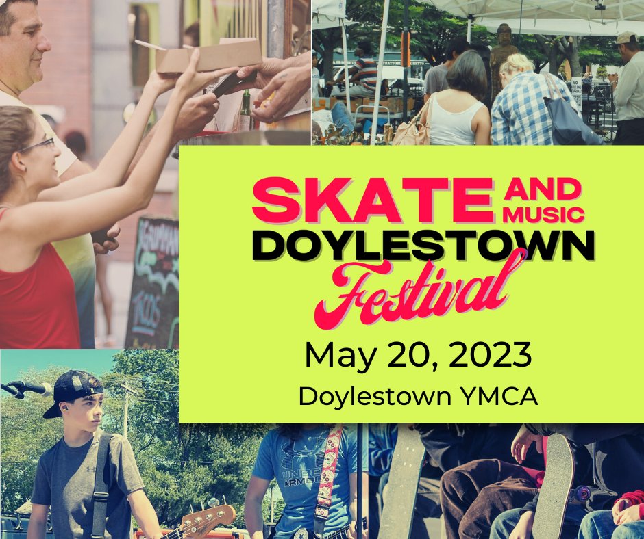 LiveLikeBrent's tweet photo. 20+ Local Vendors, Food Trucks, Live Music, an Inflatable Kids Zone, charity raffles, and an EPIC Skateboard Jam with tons of prizes and giveaways! Join us at the grounds of the Doylestown YMCA on May 20th. 12-2 pm for the skateboard jam, 12-6 for the festival! JOIN US!! https://t.co/CeSTF9GJJI