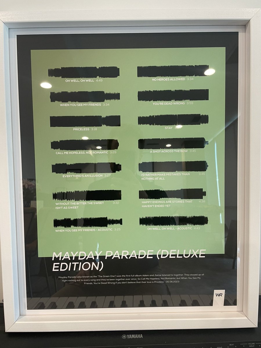 atom_smashed8's tweet photo. “@maydayparade was the first album Adam and Janie listened to together. They stayed up all night rocking out to every song and they’ve been together ever since”

One of the most thoughtful gifts ahead of our wedding next weekend. See you in Cincinnati June 6th w/@AllTimeLow !! https://t.co/gn86BXO94W