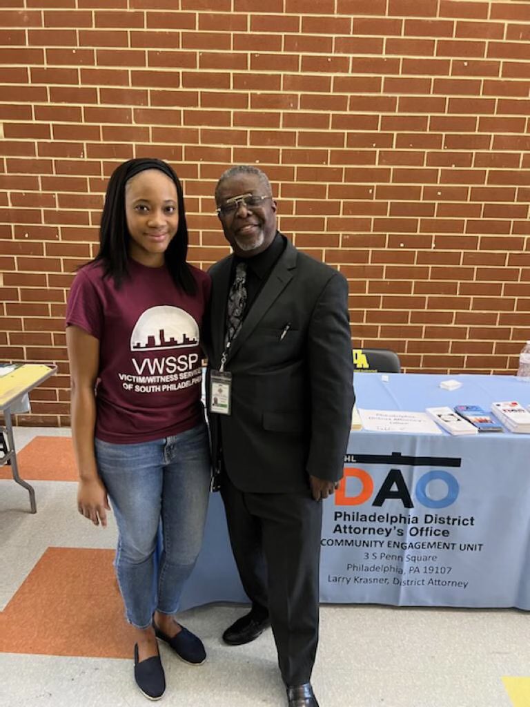 VictimWitnessSP's tweet photo. Our youth victim advocate Terry at the Annual Community Resource fair at Universal Audenried Charter High School https://t.co/gACXRCM2y6