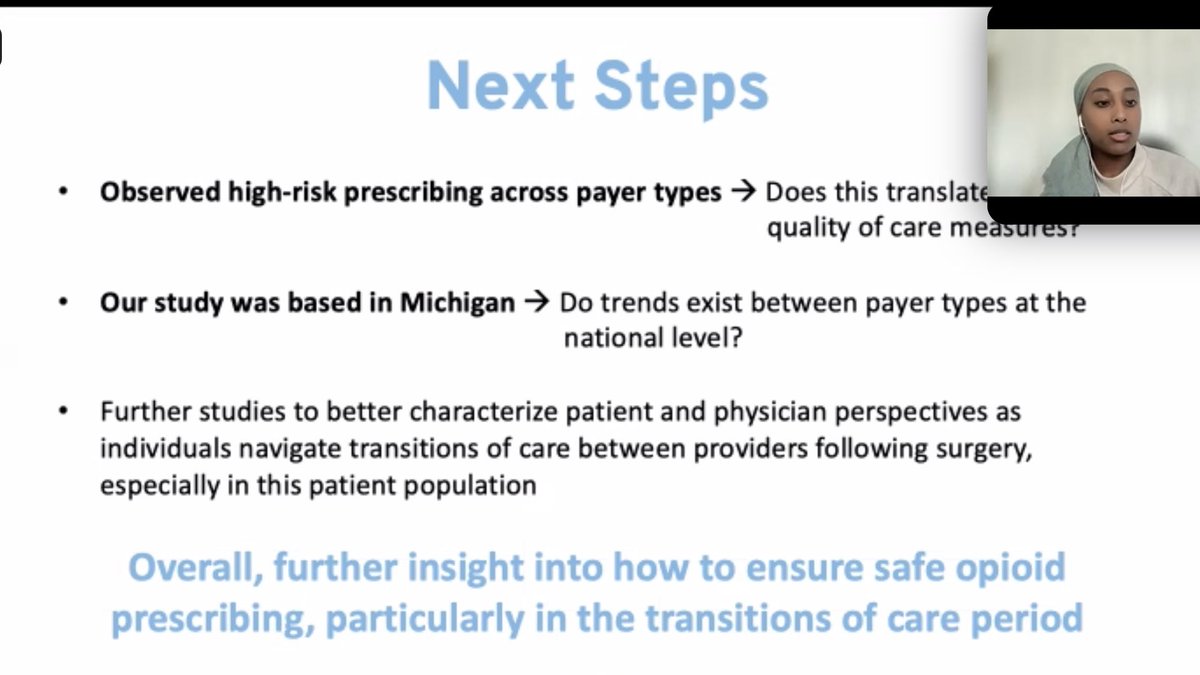 Chad M Brummett (@drchadb) on Twitter photo .<a href="/umichmedicine/">Michigan Medicine</a> medical student extraordinaire Limi Sharif. Her research found that while postop high risk #opioid prescribing was high for those using opioids before #surgery there were no differences between private and Medicaid insurance. More work to do! 4/ .<a href="/umichmedicine/">Michigan Medicine</a> medical student extraordinaire Limi Sharif. Her research found that while postop high risk #opioid prescribing was high for those using opioids before #surgery there were no differences between private and Medicaid insurance. More work to do! 4/