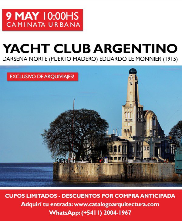 ArquiViajesBsAs's tweet photo. RECORRIDO EXCLUSIVO DE ARQUIVIAJES!

Te invitamos a participar de nuestros RECORRIDOS ARQUITECTONICOS Y CULTURALES POR BUENOS AIRES y de nuestras CLASES ONLINE sobre Historia de la Arquitectura.  
Cupos Limitados y Descuentos por Compra Anticipada

https://t.co/fhJ0HHjmi2 https://t.co/kLSSB1U8kK