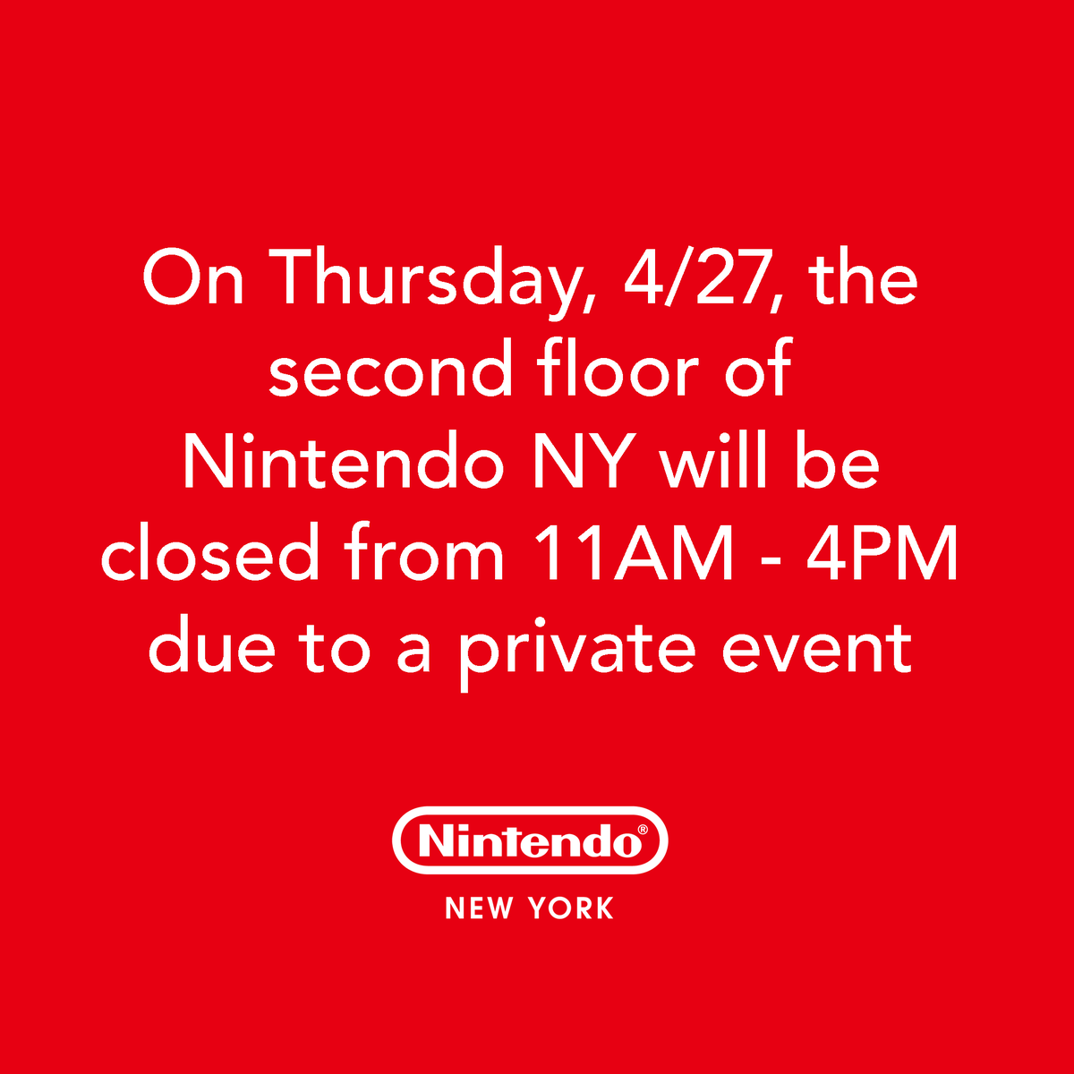 Nintendo NY On Twitter On Thursday 4 27 The Second Floor Of nintendo-ny-on-twitter-on-thursday-4-27-the-second-floor-of