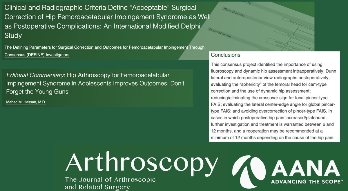 Clinical & Radiographic Criteria for 'acceptable' Surgical Correction of #Hip #FAI and #Complications... International Modified #Delphi Study: @MaldonadoMD_ @DrKrych @Doctor Okoro @DoctorOkoroha @BenjaminDombMD
ow.ly/Bmpa50NPTcX
With Commentary:
ow.ly/V71W50NPTe2