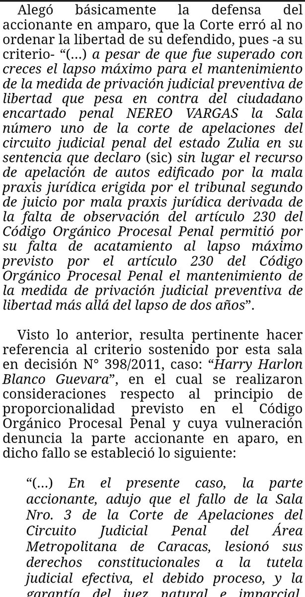 WilsonGomezGB's tweet photo. Sentencia N° 0121 del 10/03/2023 Sala Constitucional @TSJ_Venezuela
Decaimiento de la medida privativa de libertad no opera de forma automática. Existen múltiples circunstancias que deben ser analizadas por el juez. Privado de libertad por +2 años 🧐🤔
https://t.co/2ddKcjp8uZ https://t.co/XM2w0jotG6