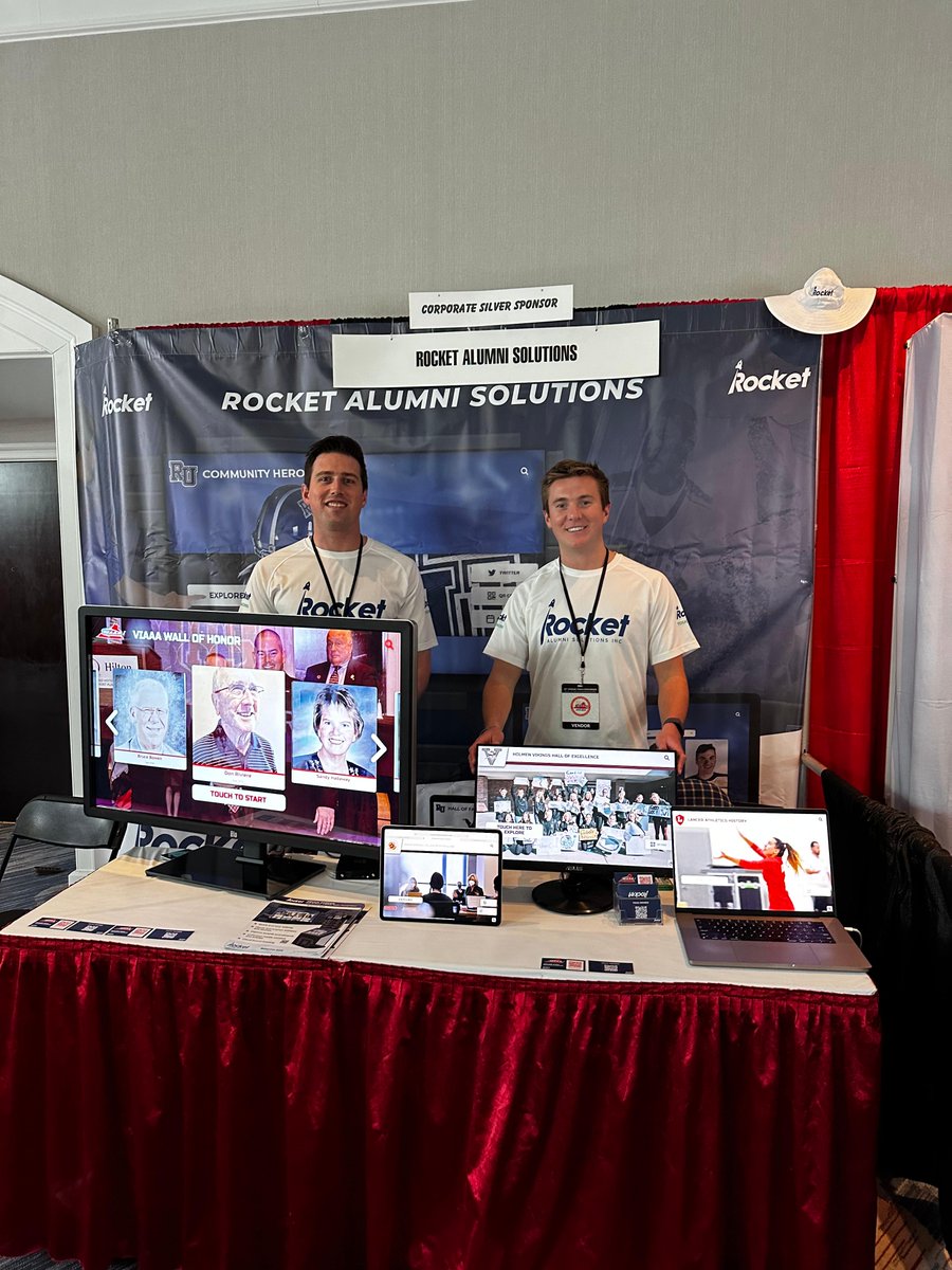 alumni_rocket's tweet photo. Come find us at the VIAAA Conference for all of your Touchscreen needs.  We are proud to partner with the VIAAA to recognize their rich history! @VIAAA95 @NIAAA9100 https://t.co/H3thl8UbrD