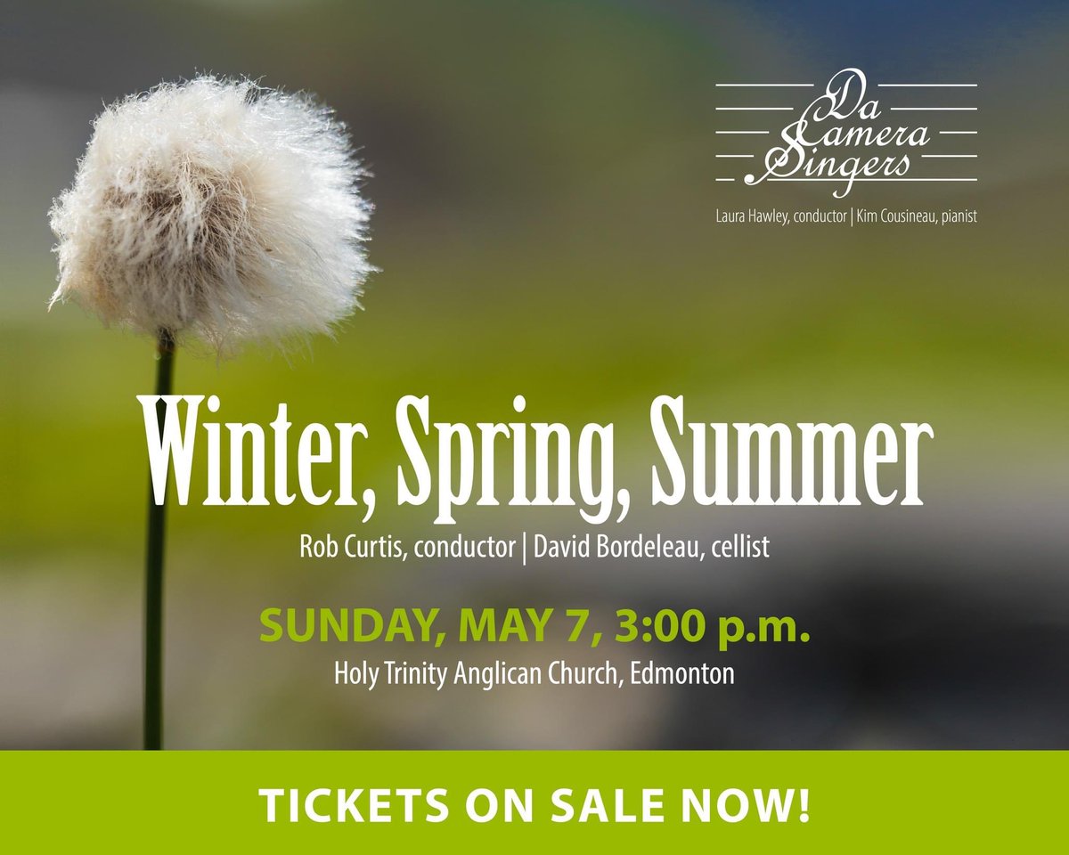 Our next concert is just around the corner! Get your tickets at dacamerasingers.ca. We hope to see you there! #yeg #edmonton #WednesdayMotivation #yegchoir #yegmusic #yegarts #yegevents #yeglive