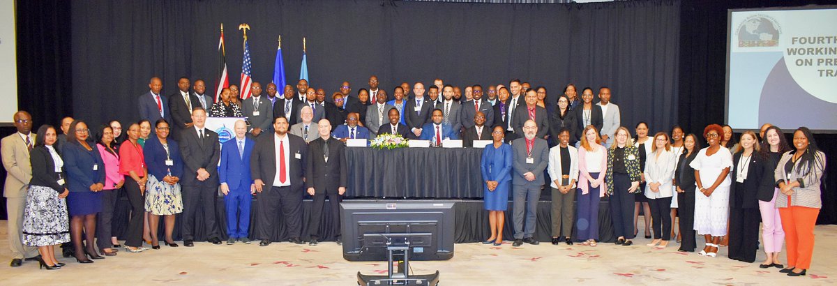 CImpacs's tweet photo. Port of Spain, 25.4.23 @CImpacs hosted a #CBSI #TWG on Preventing the Illicit Traffcking of Firearms to address the scourge of illegal guns and arms that afflicts the Region. This activity is in follow-up to the 2019 TWG Firearms Plan of Action. #SAFECARIBBEAN #THECRIMECHALLENGE https://t.co/8yEW2Ud3bp