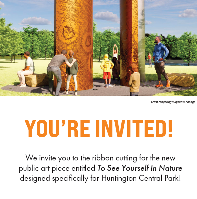 CityofHBPIO's tweet photo. Join us on Thurs, May 4 at 6pm as we unveil the new public art piece at Huntington Central Park, behind the Central Library.

The art piece entitled, "To See Yourself in Nature," encourages viewers to reflect on the park's beauty &amp; unique architecture of the Central Library. https://t.co/6k3ZjapZXd
