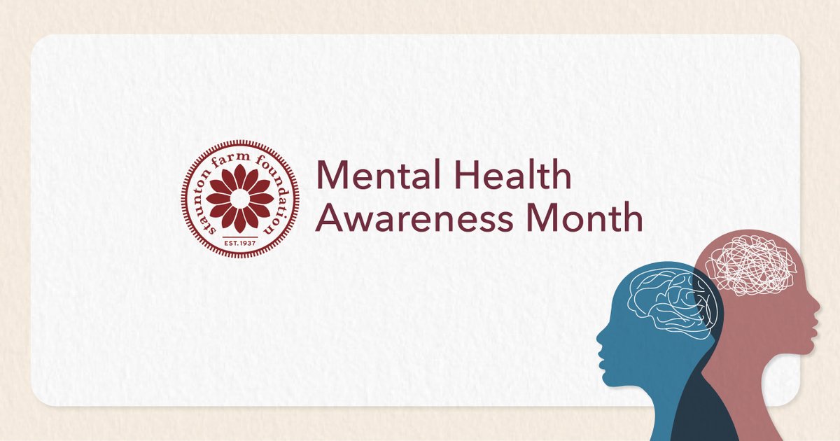 StauntonFarm's tweet photo. May is #MentalHealthAwarenessMonth! To recognize mental health awareness, we'll be sharing quotes, stories, resources and more to help spread information and combat stigma.

Will you join us? Stay tuned! #WorkingForMentalWellness #MHAM2023 https://t.co/u8OjhvMqqS
