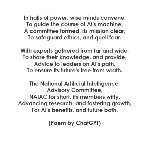 Just had to ask ChatGPT to write a poem about NAIAC :)

#NationalAI