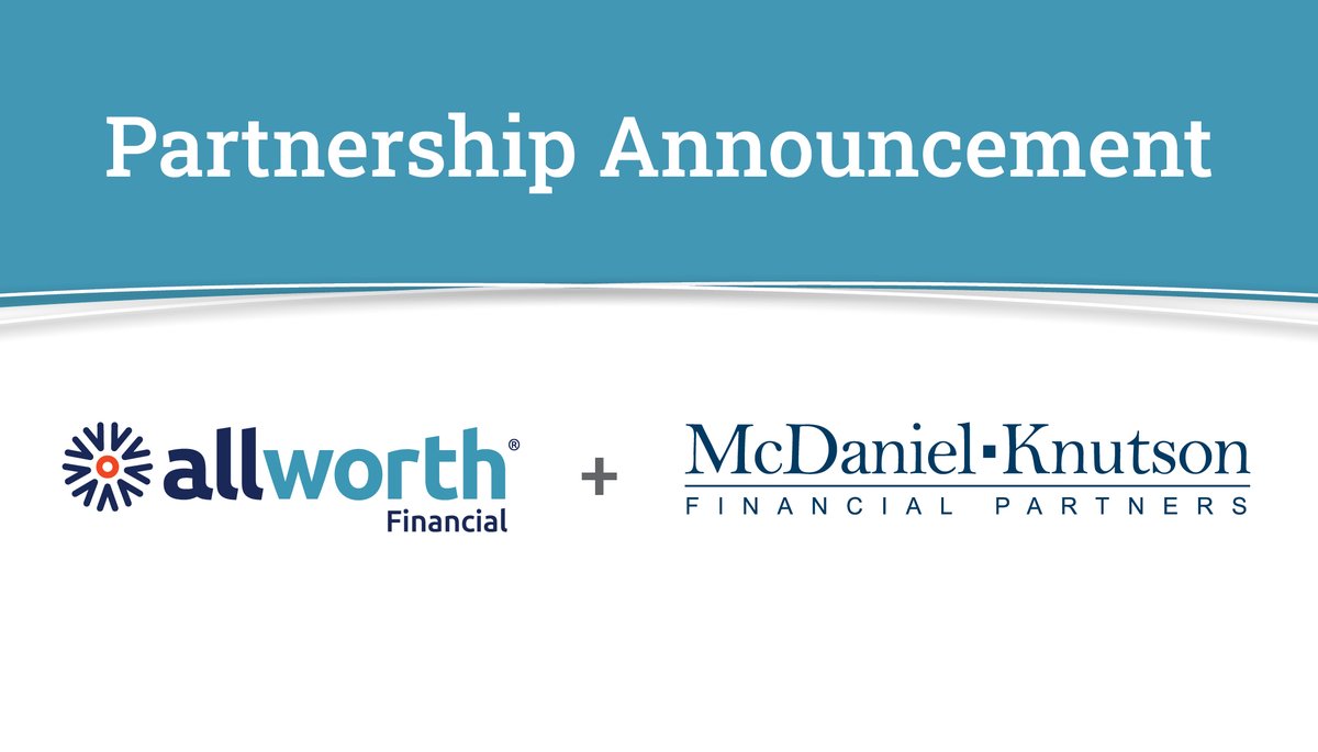 AllworthRetire's tweet photo. @AllworthRetire’s 28th acquisition in 5 years! We’re proud to announce we’ve acquired $506M McDaniel Knutson Financial Partners of Lawrence, KS. Welcome to Allworth! #successionplanning #financialadvisor #RIA #topRIA @pat_mcclain @scotthansonCEO #M&amp;A https://t.co/bfO8s8pwWd