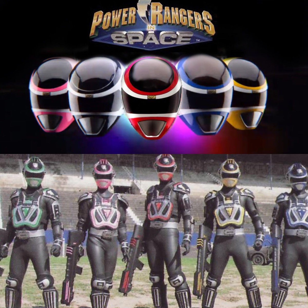 the SPD rangers sure makes us seem like we’ve become their enemies since they fought our look a likes and eve never had a green ranger on our team we do have Zhane in our team although would be great if he were green instead of silver then we would look exactly like our lookalike