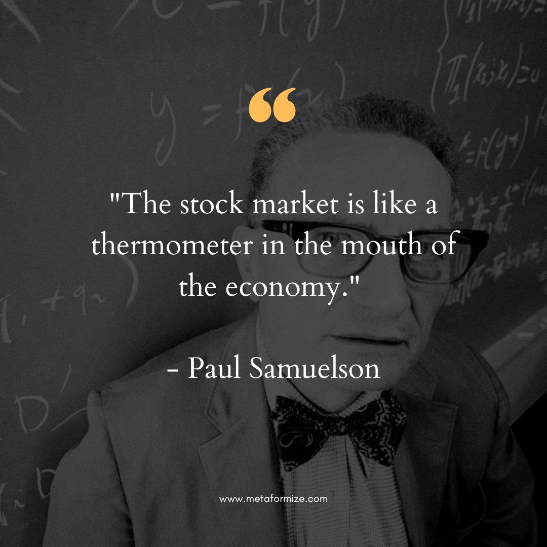 Metaformize's tweet image. &quot;Paul Samuelson&apos;s Insightful Analogy for the Stock Market&quot; 🤔📈🧐
 #tradinglife #daytrader #forexeducation #freedom #forexpriceaction #goldtrading #stocktrading #entrepreneur