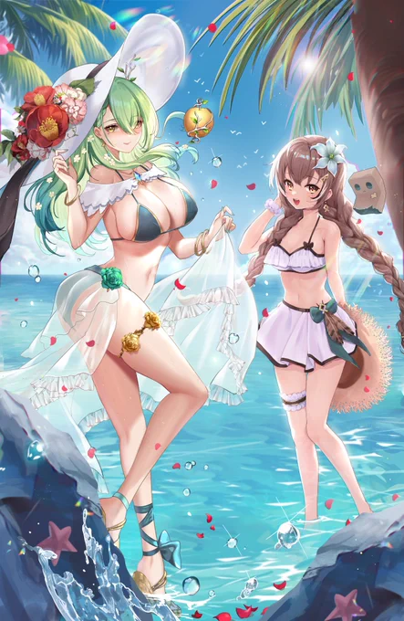 #drawMEIi drew the mumei for the summer themed collab with my good friend and talented artist  :3thanks for the fun opportunity! 