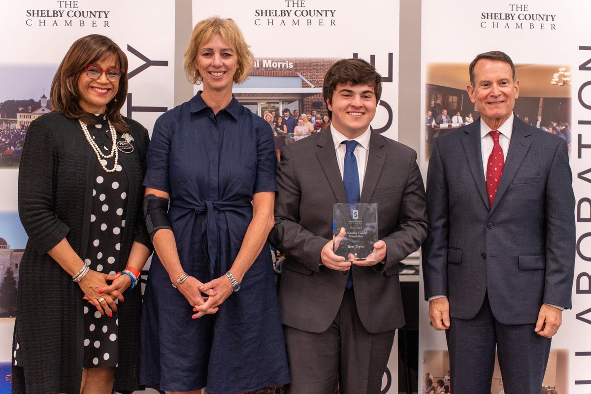ShelbyALSchools's tweet photo. SCS students were honored at @TheShelbyCC Student of the Year awards. Mason Crowe (MHS) &amp; Ben Dyer (OMHS) were named the top two Academic Leader Students. Maleah Hale (SCHS) was honored as Career Pathway Student. Christian Tyler (OMHS) was honored with the Future Leader Award. https://t.co/r3VskmDvHx
