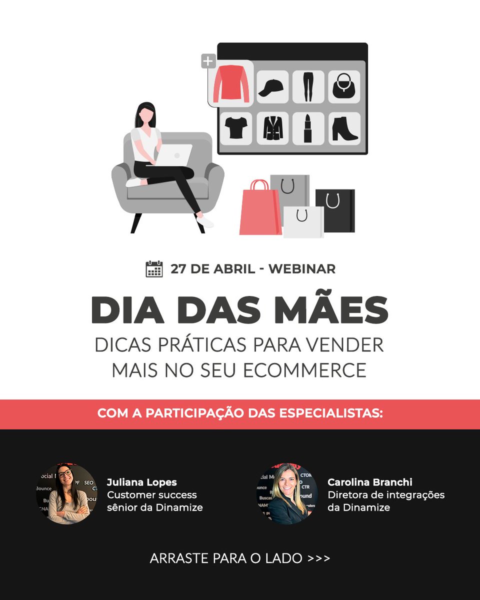 Ainda dá pra criar as ações certas para vender mais no Dia das Mães!

Inscreva-se para participar da live amanhã (27), às 10h e receber conteúdos exclusivos:

lp.dinamize.com/webinar-dia-da…