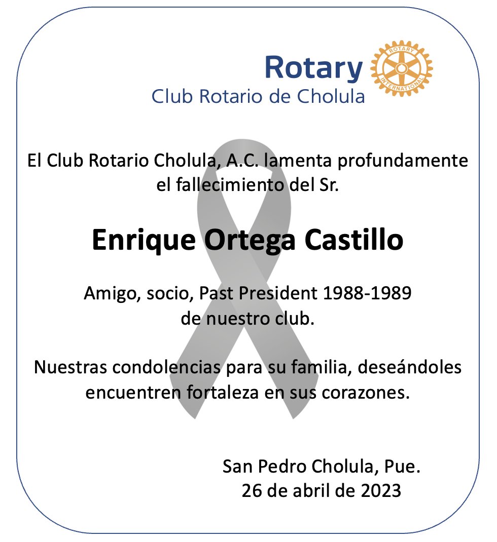 cr_cholula's tweet photo. "Siempre es triste perder a un ser querido; les acompañamos en su inmenso dolor" https://t.co/vskjAwnoAn
