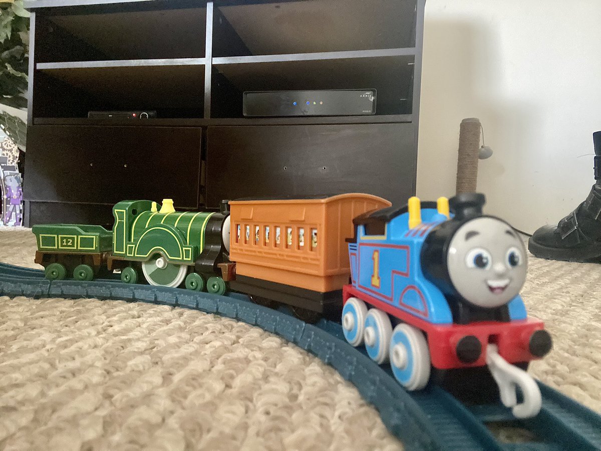 AshleyDeMoss6's tweet photo. Woah Emily! Youβre so fast! Thomas laughed. #ThomasAndFriends #AllEnginesGo #PushAlong https://t.co/VEmPKpotY1