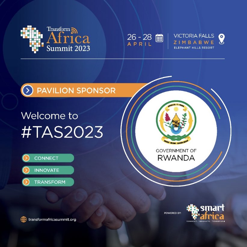 RwandaICT's tweet photo. Day one at #TAS23: the Rwandan delegation joined two thousand delegates from across the world in Victoria Falls for the opening of the annual leading African  tech summit.
#ConnectInnovateTransform https://t.co/KnGgP3zc6k