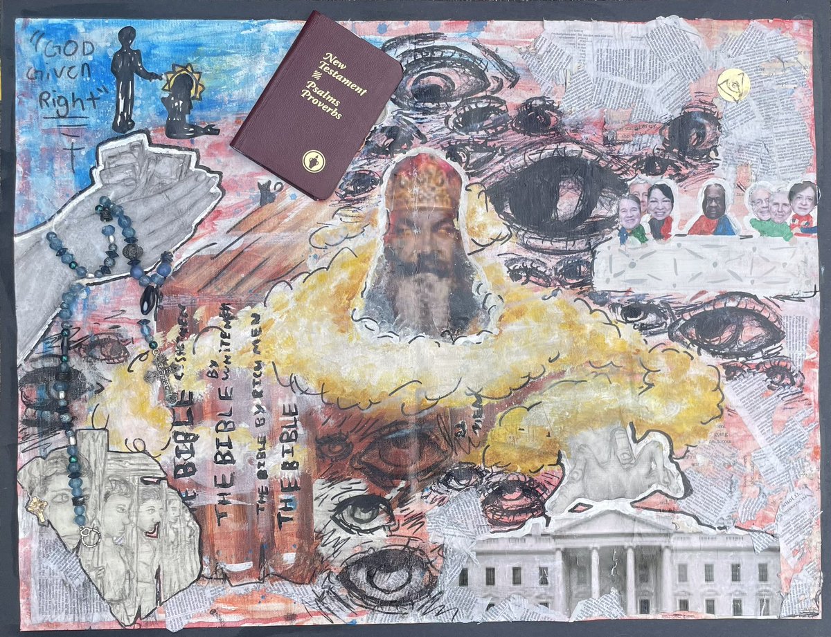 This is the second peice I did for my AP art portfolio on how religion has affected me 
#art #artist #politicalart #political #religion #religionart #APart #AP #sustainedinvestigation