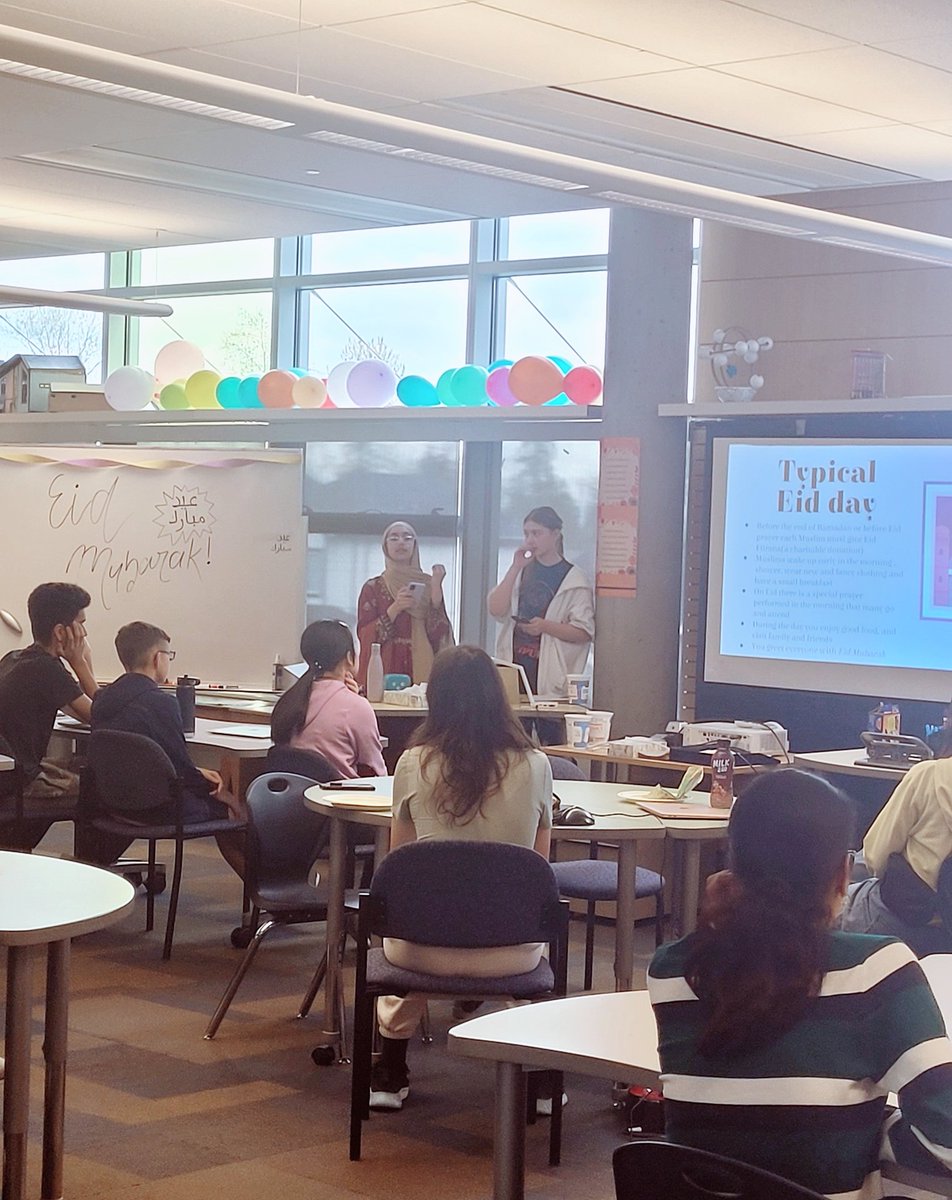 ChetnaS29566354's tweet photo. Eid Mubarak and Happy Easter from SAIL Academy students and teachers. Student council put up a great show in celebrating the festivities. Multicultural celebrations at SAIL !! #sd36learns https://t.co/Ft1O9tbGTT