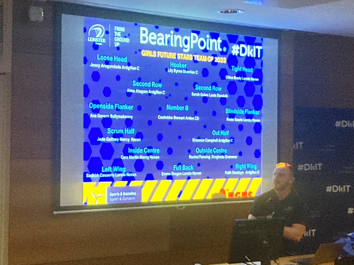 Great night in <a href="/DkIT_ie/">DkIT</a> with <a href="/DkITSportsSocs/">DkIT Sports & Socs</a> <a href="/bearingpoint_ie/">BearingPoint Ireland</a> FutureStars awards. 
Fantastic to see so many North East schools and clubs represented and well done to all who received jerseys for their efforts over the season and to <a href="/Tgonnelly/">Tiernan Gonnelly</a> for running a great programme.