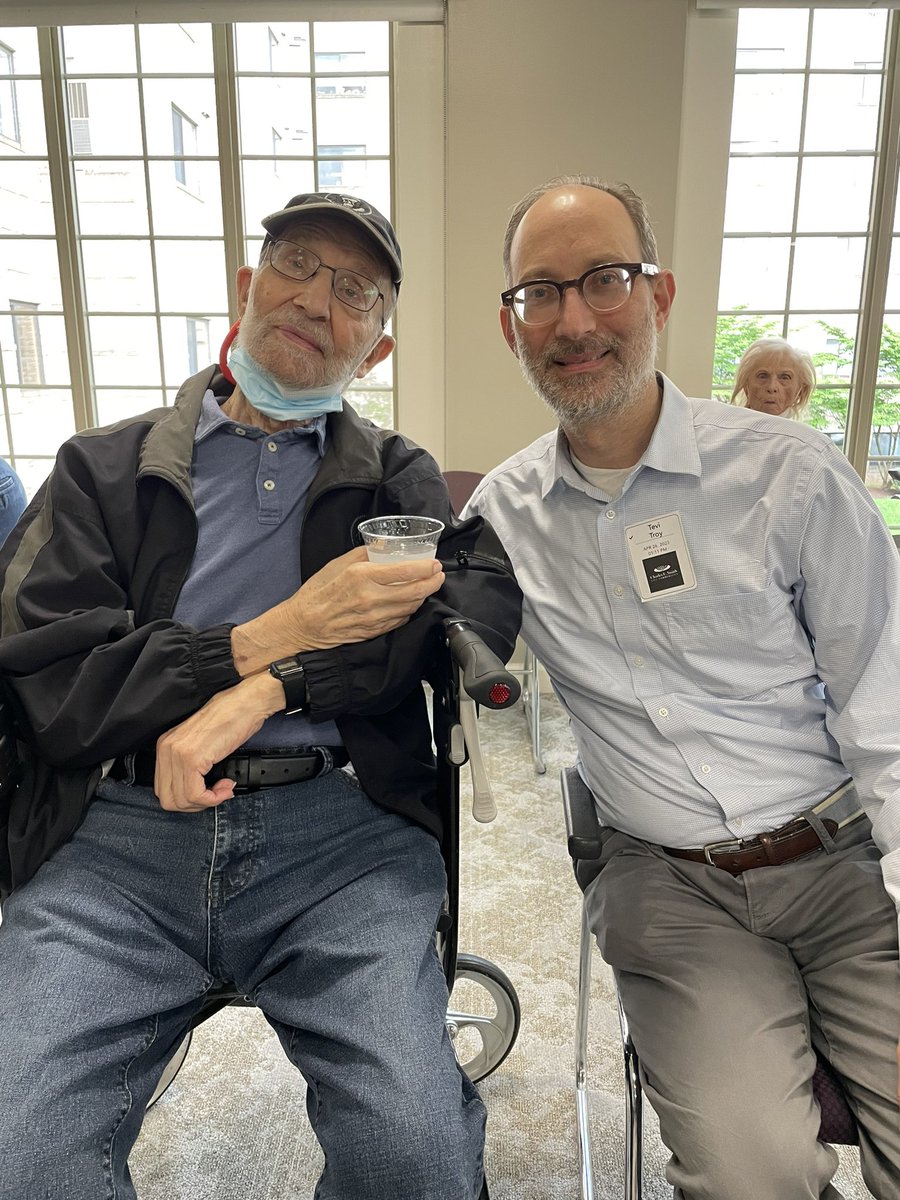 TeviTroy's tweet photo. My dad and I enjoyed @OrenKessler’s #YomHaatzmaut2023 talk on his book #Palestine1936 at #RingHouse (@ceslchhgw) today. Also heard him recently on @JonahRemnant. https://t.co/ZlK2QNixrg