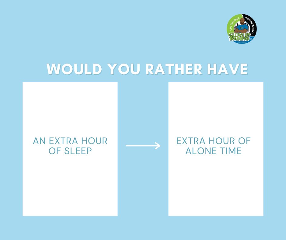 Would you use your alone time to get more sleep?