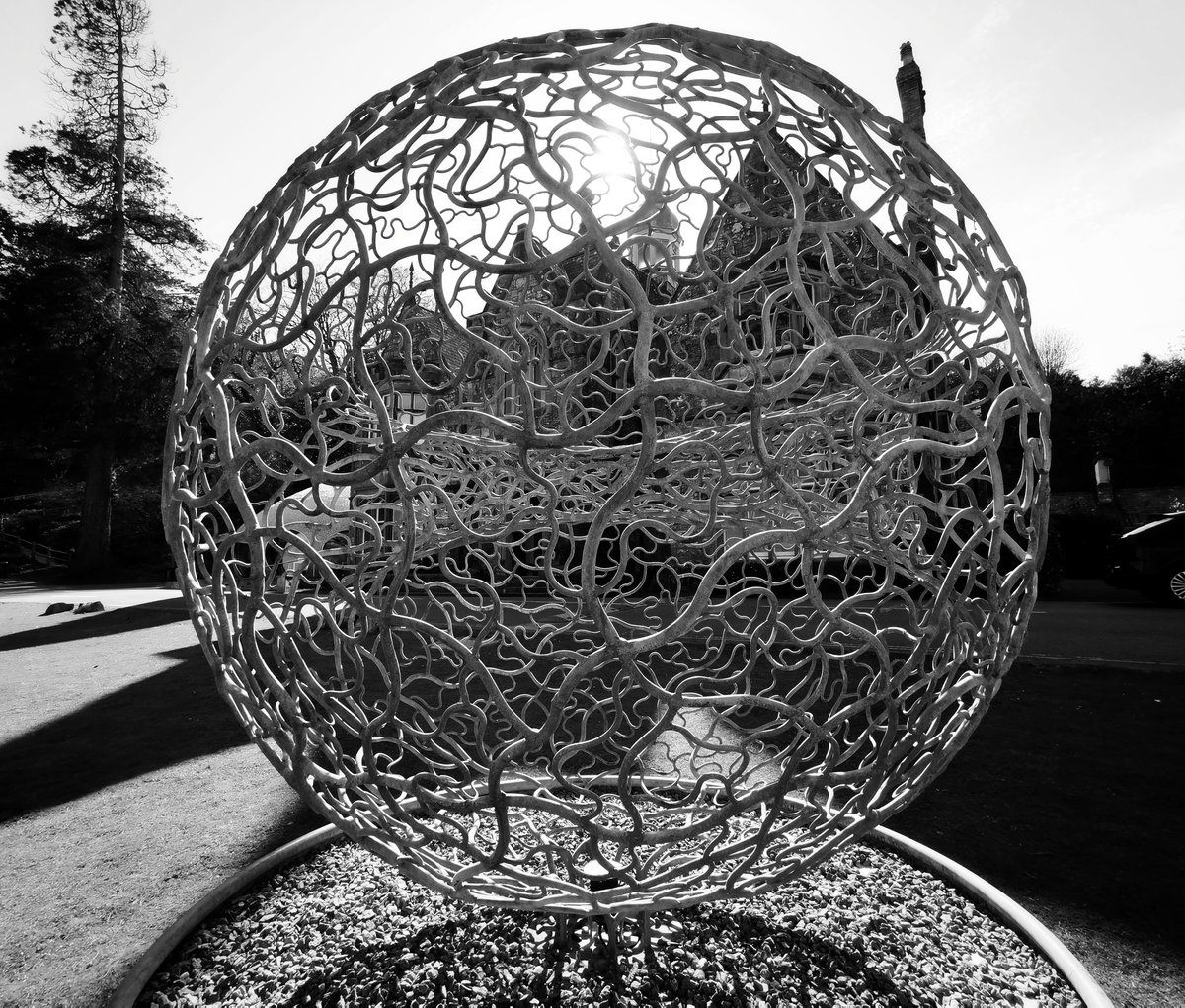 ShayNicol23's tweet photo. Fabulous place, beautiful sculptures inspired by nature. #huaweimate20pro #blackandwhitephotography #monochrome #patternsofnature #plasglynyweddw @plasglyn https://t.co/qU0x6KHDUj