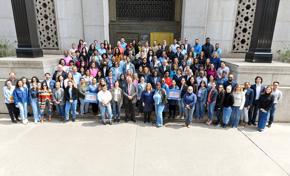 Today we’re wearing denim to support survivors of sexual violence. We make space for survivors by centering them in the work we do and ensuring they can access the services they need to navigate the criminal justice system and rebuild their lives. #TakeSpaceMakeSpaceNYC #DenimDay