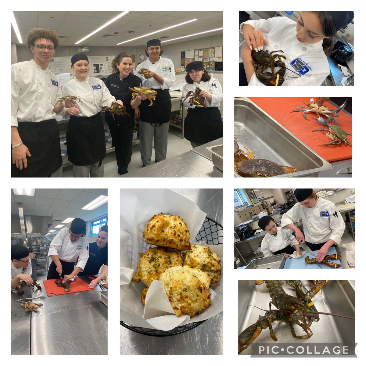 LIVE seafood day!!! Even had a Ss lead a demo to teach his skills, as he has been working <a href="/redlobster/">Red Lobster</a> for the last few years!! <a href="/ProStart/">ProStart</a> <a href="/ISDSchools/">Independence School District</a>