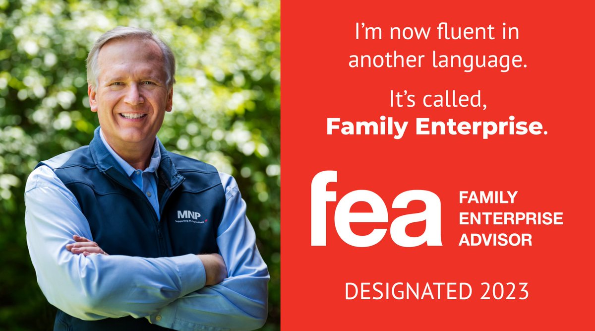 Congratulations to MNP’s Glen Jackson on obtaining his Family Enterprise Advisor (FEA) designation! With Family Enterprise Canada's support, we're empowering family businesses to succeed and flourish. Let's build a strong community for Canadian family enterprises.