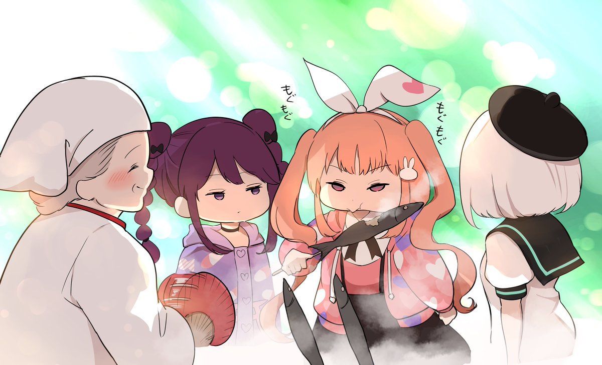 「ハラジュク 無言の食べ歩き 」|月岡エイタ🔔のイラスト